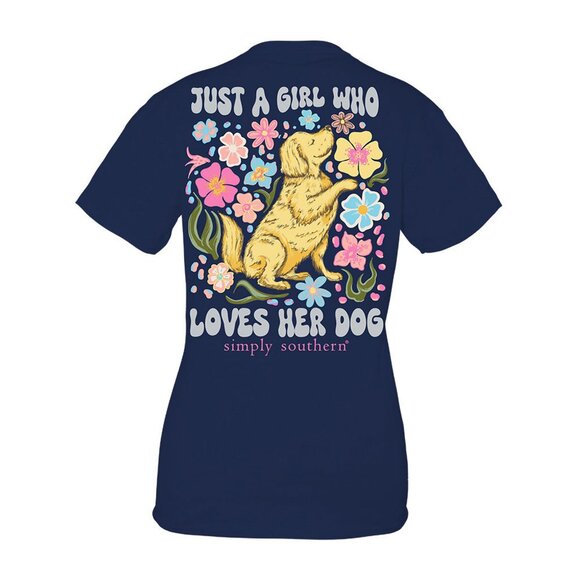 “Just a Girl Who Loves her Dog” Simply Southern T-Shirt Last 1! 1 day SALE - Picture 2 of 3